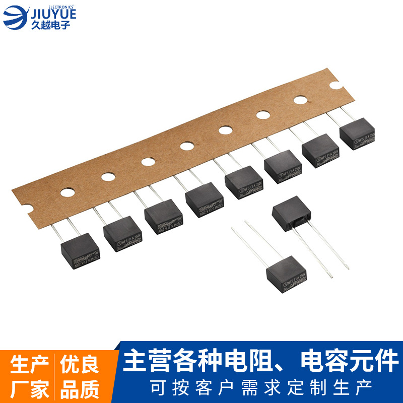 熱塑方形保險絲1A 2A 5A 250V 230V 2.5A 300V電子產(chǎn)品塑封保險絲定制廠家